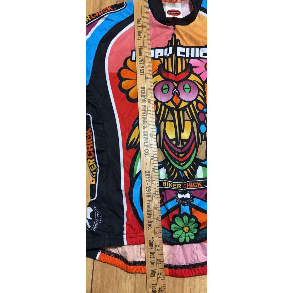 World Jerseys "Hippy Chick" cycling jersey size Medium - Picture 7 of 10